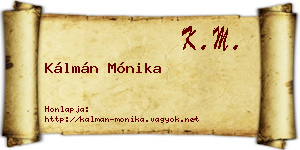 Kálmán Mónika névjegykártya