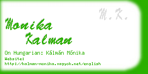 monika kalman business card